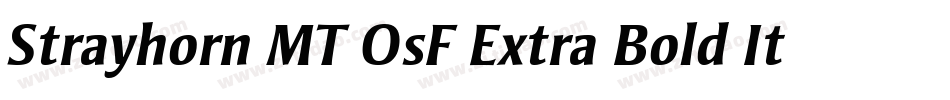 Strayhorn MT OsF Extra Bold Italic字体转换